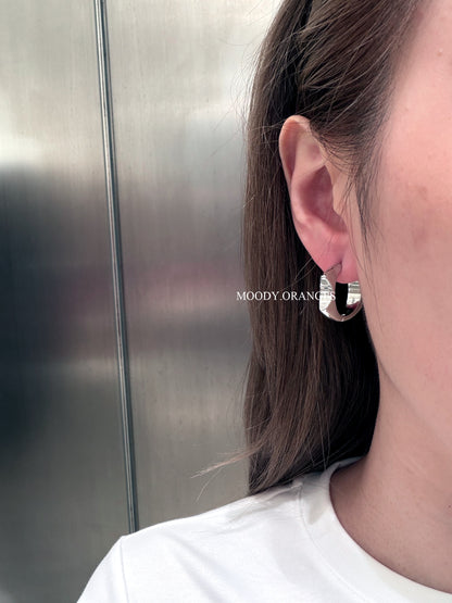 Diesel Stainless Steel Hoop Earring
