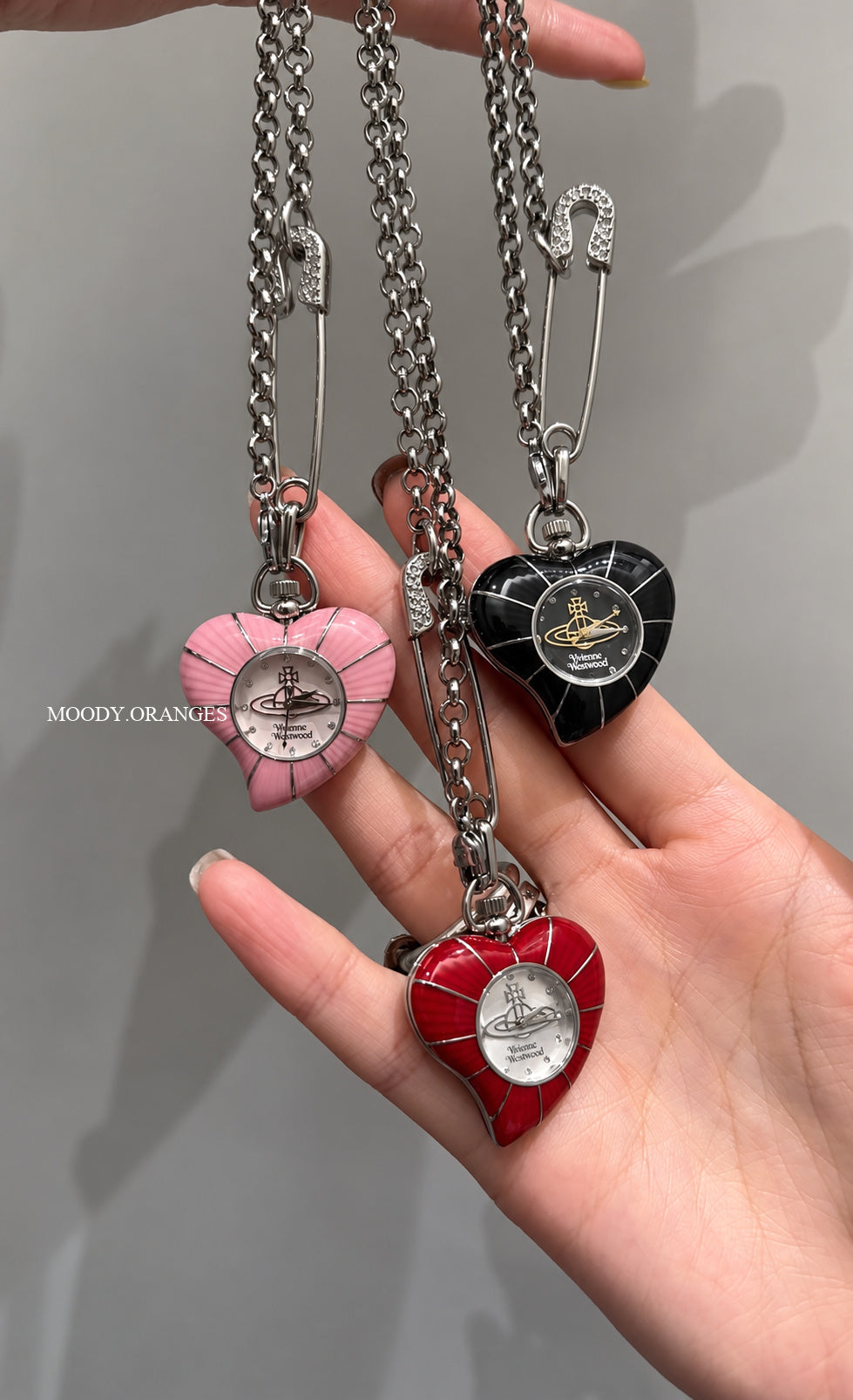 Vivienne Westwood Heart Pendant Watch Necklace - MOODY ORANGES