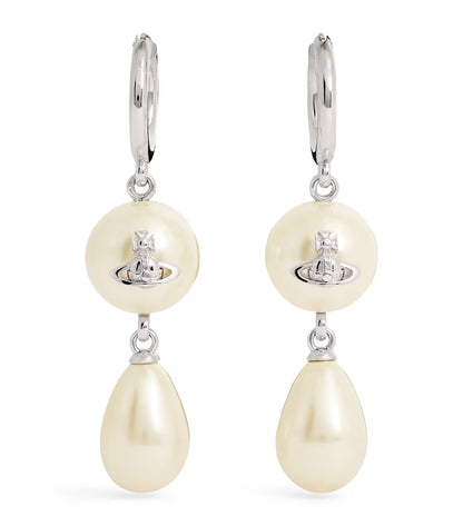 Vivienne Westwood Faux Pearl Martha Drop Earrings - MOODY ORANGES