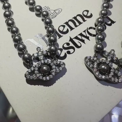 Vivienne Westwood Grey Olympia Necklace