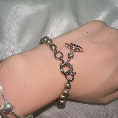 Vivienne Westwood Gunmetal Aleska Bracelet