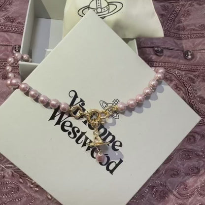 Vivienne Westwood Aleska Pearl Orb Necklace