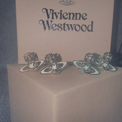 Vivienne Westwood Darlene Crystal Star Stud Earrings