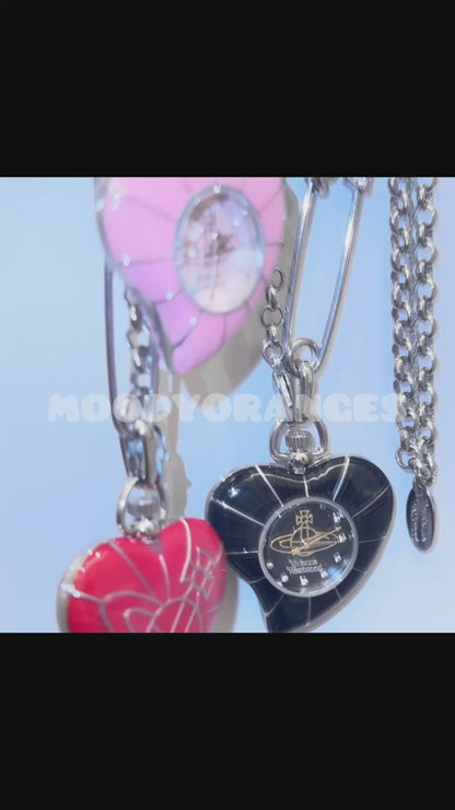 Vivienne Westwood Heart Pendant Watch Necklace