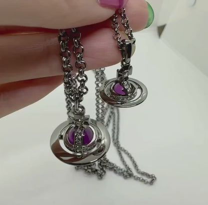 Vivienne Westwood Purple Orb Necklace