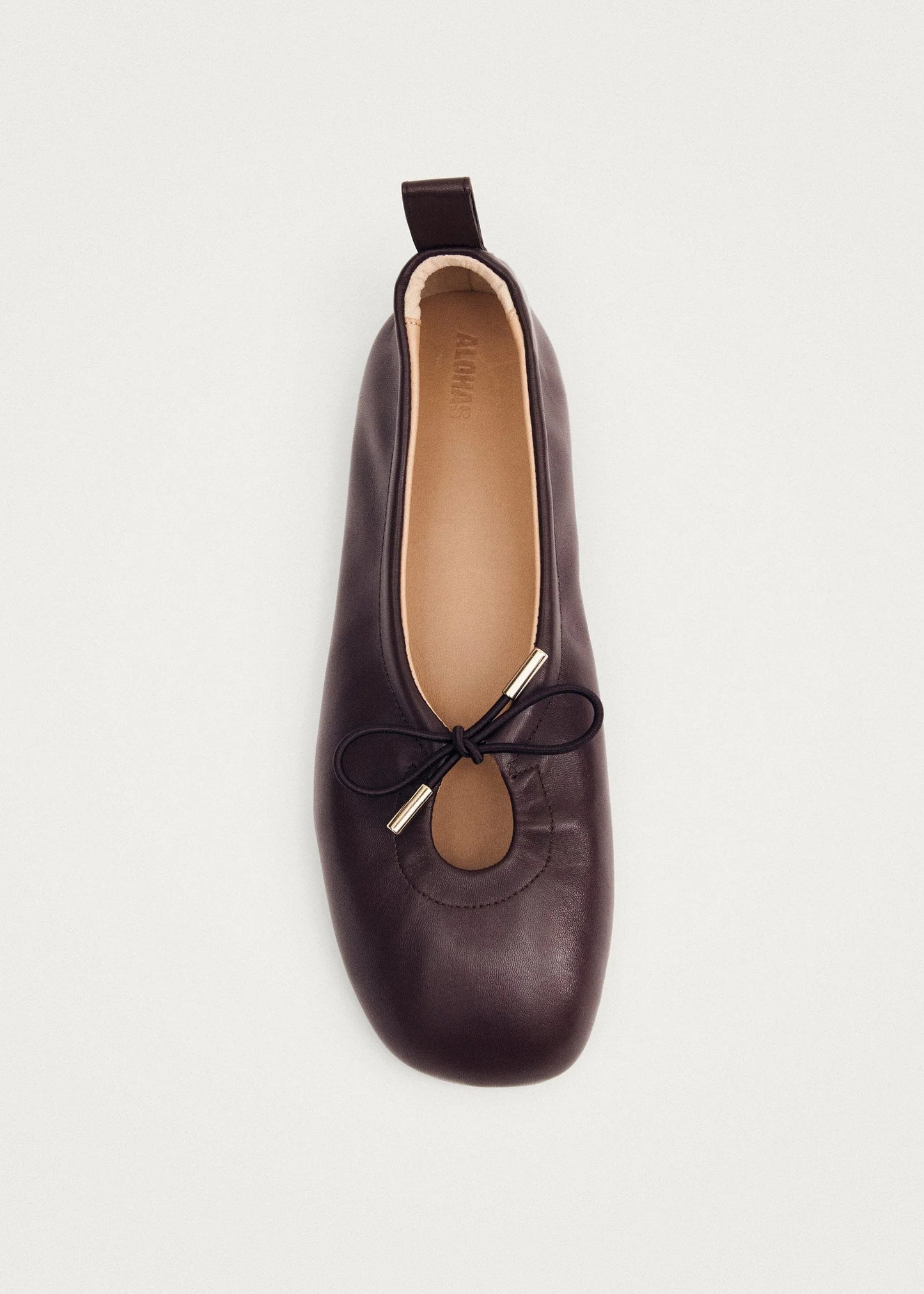 ALOHAS Rosalind Brown Leather Ballet Flats