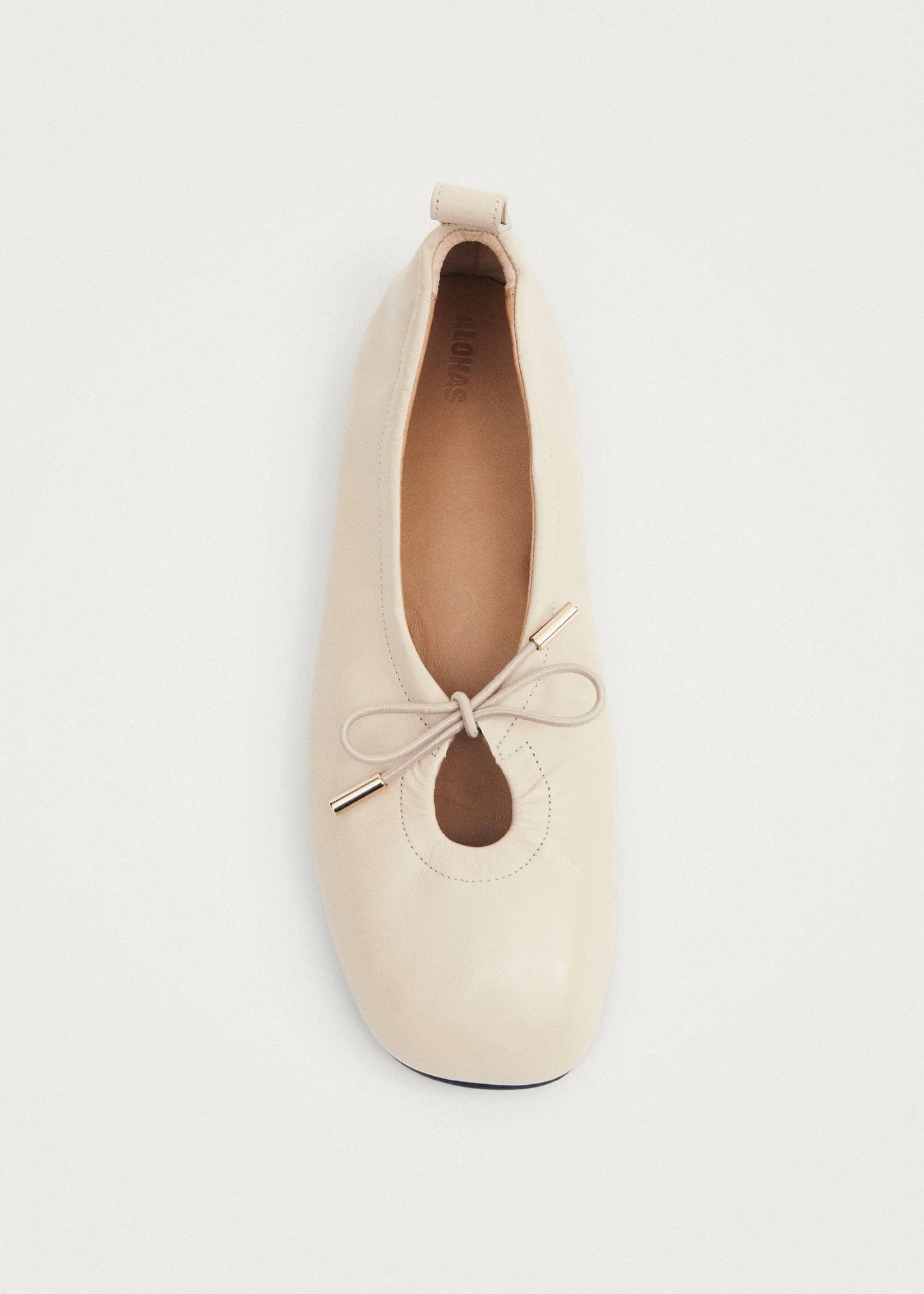 ALOHAS Rosalind Cream Leather Ballet Flats