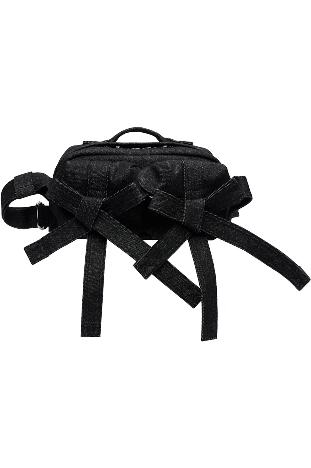 Simone Rocha Black Beaded Classic Bow Crossbody Bag